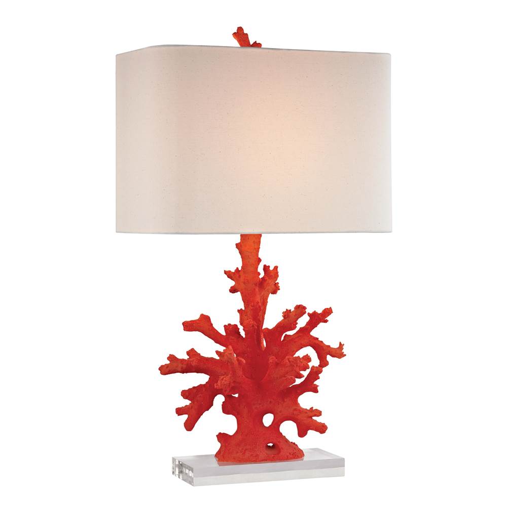 Elk Home Red Coral 28'' High 1-Light Table Lamp - Red