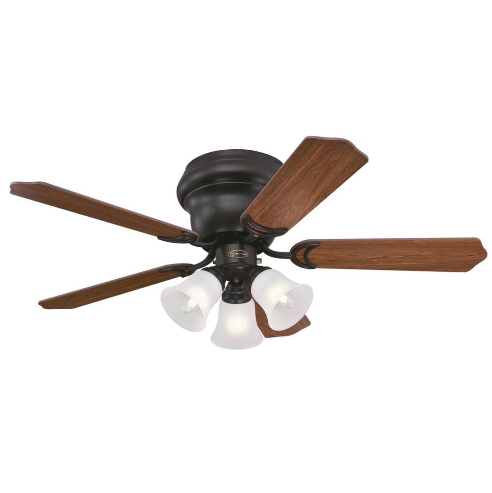 Westinghouse Westinghouse Lighting Contempra Trio 42-Inch 5-Blade Oil Rubbed Bronze Indoor Ceiling Fan with Dimmable LED Light Fixture and Frosted Glass